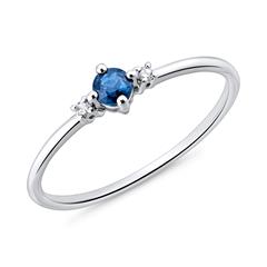 Damen Ring aus 14K Weißgold mit Saphir und Diamanten Unkategorisiert online kaufen