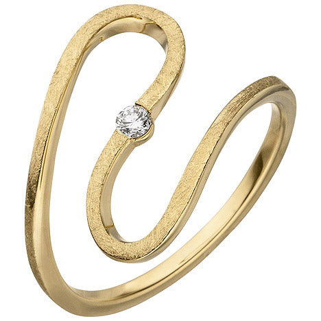 Damen Ring geschlängelt 585 Gold Gelbgold eismatt 1 Diamant Brillant 0 05ct. - 56 Unkategorisiert online kaufen Damen Ring geschlängelt 585 Gold Gelbgold eismatt 1 Diamant Brillant 0 05ct. - 56 Unkategorisiert online kaufen