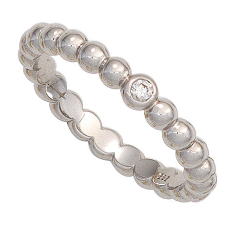 Damen Ring Kugel 585 Gold Weißgold 1 Diamant Brillant Weißgoldring Kugelring - 60 Unkategorisiert online kaufen