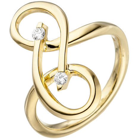 Damen Ring verschlungen 585 Gold Gelbgold 2 Diamanten Brillanten Diamantring - 60 Unkategorisiert online kaufen Damen Ring verschlungen 585 Gold Gelbgold 2 Diamanten Brillanten Diamantring - 60 Unkategorisiert online kaufen