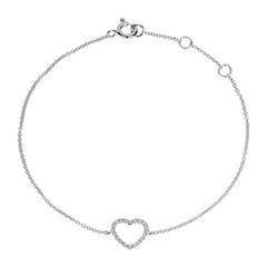 Damenarmband Herz aus 585er Weißgold mit Diamanten Unkategorisiert online kaufen Damenarmband Herz aus 585er Weißgold mit Diamanten Unkategorisiert online kaufen