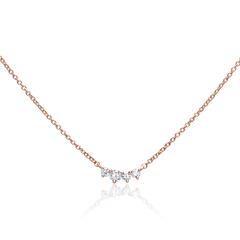 Damenkette aus 14-karätigem Roségold mit Diamanten Unkategorisiert online kaufen