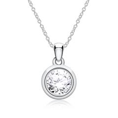 Damenkette aus 14-karätigem Weißgold mit Diamant Unkategorisiert online kaufen
