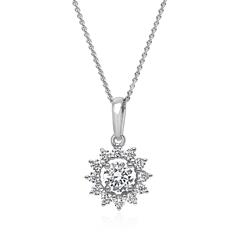 Damenkette mit lab grown Diamantanhänger aus Weißgold Unkategorisiert online kaufen