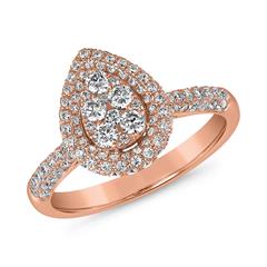 Damenring Tropfen mit Diamanten aus Roségold Unkategorisiert online kaufen