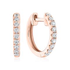 Diamant Creolen für Damen aus Roségold Unkategorisiert online kaufen