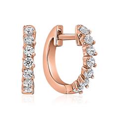 Diamant Creolen für Damen aus Roségold