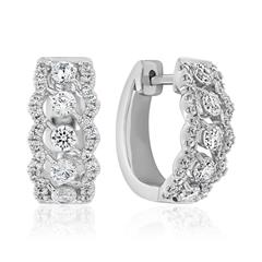 Diamant Creolen für Damen aus Weißgold oder Platin