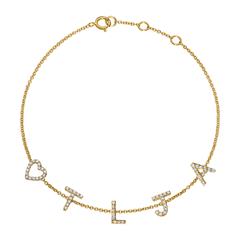 Diamantarmband aus 585er Gold, 5 Buchstaben, Symbole Unkategorisiert online kaufen