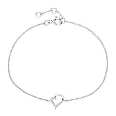 Diamantarmband Herz aus 585er Weißgold Unkategorisiert online kaufen