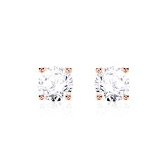 Diamantbesetzte Damenohrstecker aus 14K Roségold Unkategorisiert online kaufen