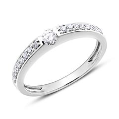 Diamantbesetzter Verlobungsring aus 14K Weißgold Unkategorisiert online kaufen