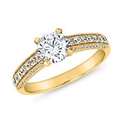 Diamantbesetzter Verlobungsring aus Gelbgold, lab grown Unkategorisiert online kaufen