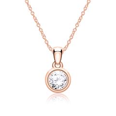 Diamantkette für Damen aus 14 karätigem Roségold Unkategorisiert online kaufen