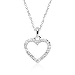 Diamantkette Herz aus 585er Weißgold Unkategorisiert online kaufen