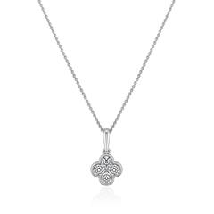 Diamantkette mit Anhänger aus Weißgold, lab grown Unkategorisiert online kaufen