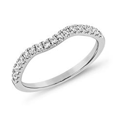 Diamantring Welle aus Weißgold oder Platin Unkategorisiert online kaufen