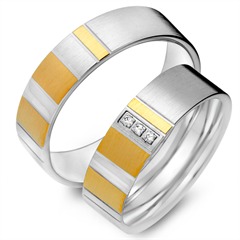Eheringe 333er Gelb- Weissgold 3 Brillanten Unkategorisiert online kaufen