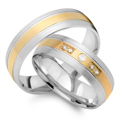 Eheringe 333er Gelb- Weissgold 5 Brillanten Unkategorisiert online kaufen