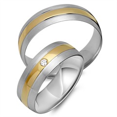 Eheringe 333er Gelb- Weissgold mit Brillant Unkategorisiert online kaufen