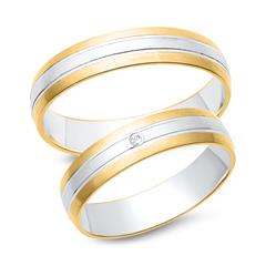 Eheringe 333er Gelb- Weissgold mit Diamant Unkategorisiert online kaufen