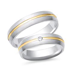 Eheringe 333er Gelb- Weissgold mit Diamant Unkategorisiert online kaufen