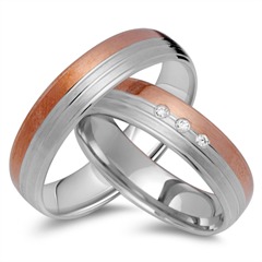 Eheringe 333er Rot- Weissgold 3 Diamanten Unkategorisiert online kaufen