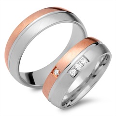 Eheringe 333er Rot- Weissgold 4 Diamanten Unkategorisiert online kaufen