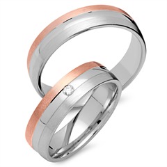 Eheringe 333er Rot- Weissgold mit Brillant Unkategorisiert online kaufen