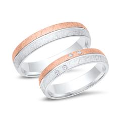 Eheringe 333er Weiss- Rotgold 4 Brillanten Unkategorisiert online kaufen