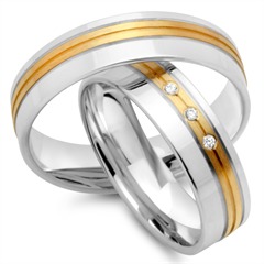 Eheringe 585er Gelb- Weissgold 3 Brillanten Unkategorisiert online kaufen