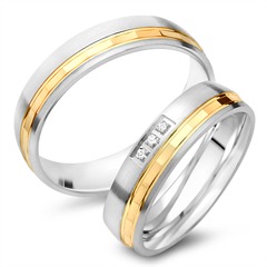 Eheringe 585er Gelb- Weissgold 3 Brillanten Unkategorisiert online kaufen