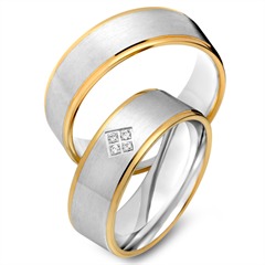 Eheringe 585er Gelb- Weissgold 4 Brillanten Unkategorisiert online kaufen