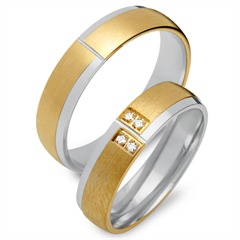 Eheringe 585er Gelb- Weissgold 4 Brillanten Unkategorisiert online kaufen