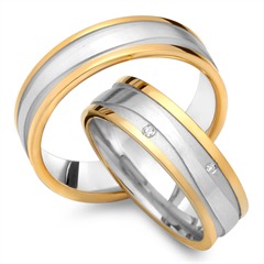 Eheringe 585er Gelb- Weissgold 6 Diamanten Unkategorisiert online kaufen