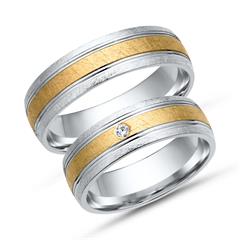 Eheringe 585er Gelb- Weissgold mit Brillant Unkategorisiert online kaufen