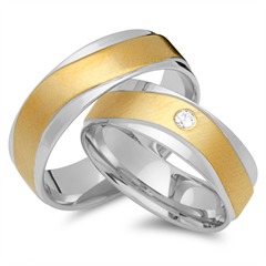 Eheringe 585er Gelb- Weissgold mit Brillant Unkategorisiert online kaufen