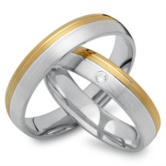 Eheringe 585er Gelb- Weissgold mit Brillant Unkategorisiert online kaufen