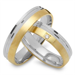 Eheringe 585er Gelb- Weissgold mit Brillant Unkategorisiert online kaufen