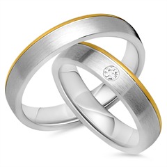 Eheringe 585er Gelb- Weissgold mit Brillant Unkategorisiert online kaufen