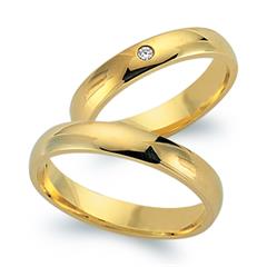 Eheringe 585er Gelbgold mit Brillant