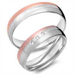 Eheringe 585er Rot- Weissgold 3 Diamanten Unkategorisiert online kaufen
