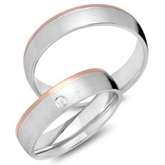 Eheringe 585er Rot- Weissgold mit Diamant Unkategorisiert online kaufen