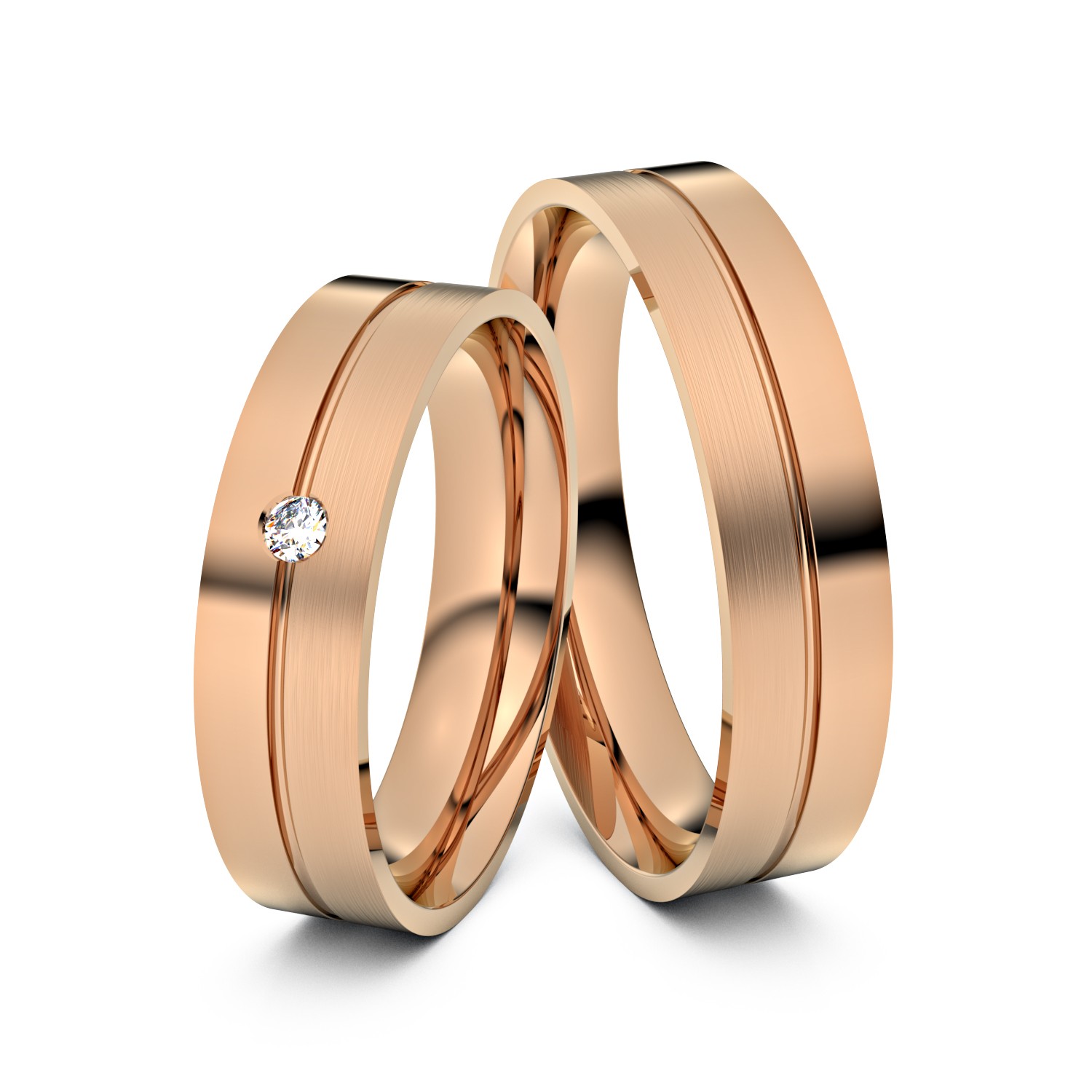 Eheringe 585er Rotgold