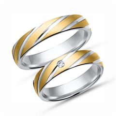 Eheringe 750er Gelb- Weissgold mit Brillant Unkategorisiert online kaufen