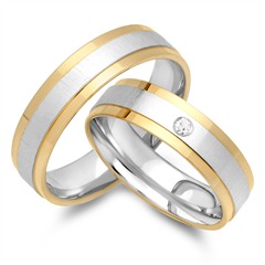 Eheringe 750er Gelb- Weissgold mit Brillant Unkategorisiert online kaufen