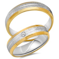 Eheringe 750er Gelb- Weissgold mit Brillant Unkategorisiert online kaufen