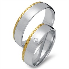 Eheringe 750er Gelb- Weissgold mit Brillant Unkategorisiert online kaufen