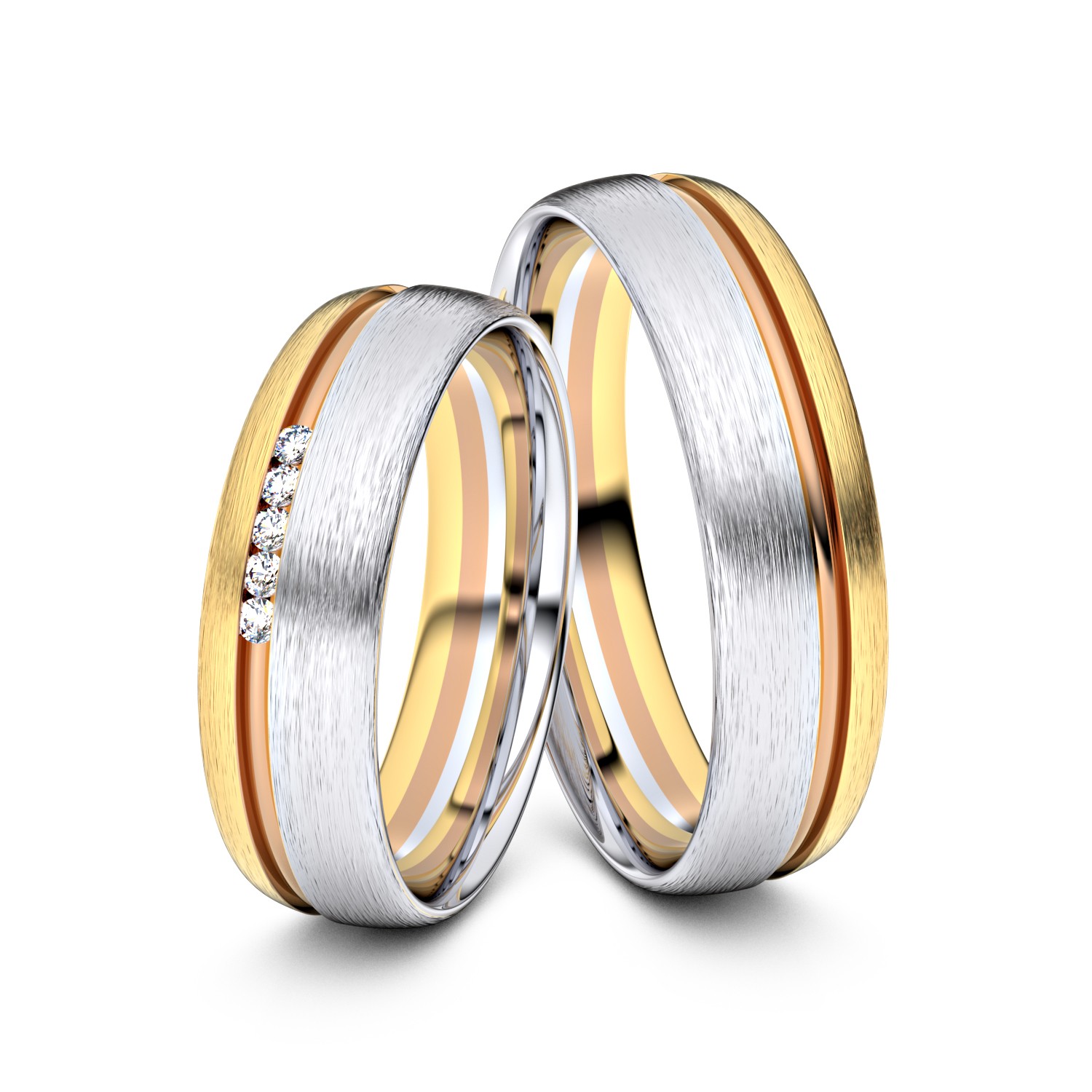 Eheringe 750er Gelbgold-Weissgold-Rotgold Unkategorisiert online kaufen