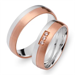 Eheringe 750er Rot- Weissgold 3 Diamanten Unkategorisiert online kaufen